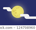 Full moon moon viewing background 124708960