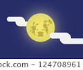 Full moon moon viewing background 124708961