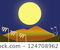 Full moon moon viewing background 124708962