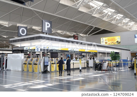 Chubu Centrair International Airport departure lobby domestic check-in counter Chubu Centrair International Airport departure lobby domestic check-in counter 124709024