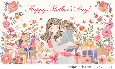 May Day Mother's Day. Happy Mother's Day. 124709044