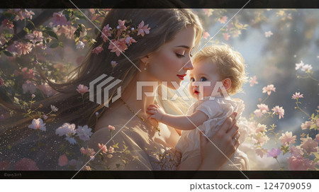 May Day Mother's Day. Happy Mother's Day. 124709059