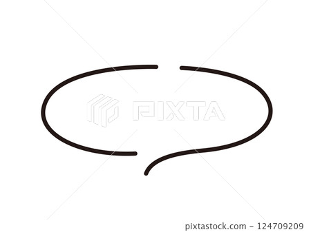 Line width can be edited. Simple and stylish ellipse hand-drawn speech bubble vector illustration Line width can be edited. Simple and stylish ellipse hand-drawn speech bubble vector illustration 124709209