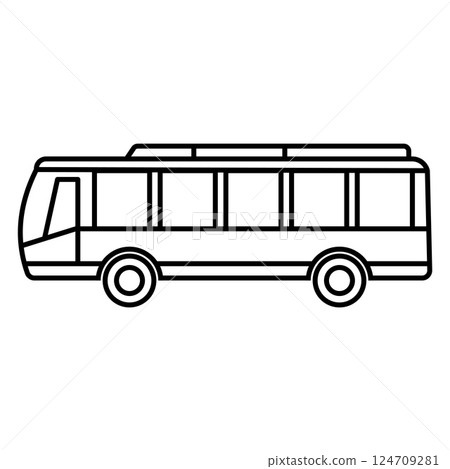 Bus icon isolated on white. Bus for public transportation. Bus icon isolated on white. Bus for public transportation. 124709281