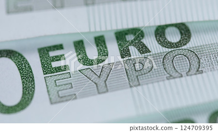 A Detailed CloseUp View of Euro Banknotes Showcasing Their Intricate and Unique Features A Detailed CloseUp View of Euro Banknotes Showcasing Their Intricate and Unique Features 124709395