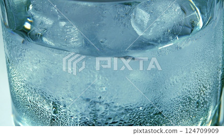A Refreshing and Chilled Glass of Water Filled with Ice Cubes to Enjoy on a Hot Day A Refreshing and Chilled Glass of Water Filled with Ice Cubes to Enjoy on a Hot Day 124709909