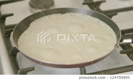 Cooking Delicious Pancakes on a Gas Stove A Step-by-step Guide for Breakfast Enthusiasts 124709995