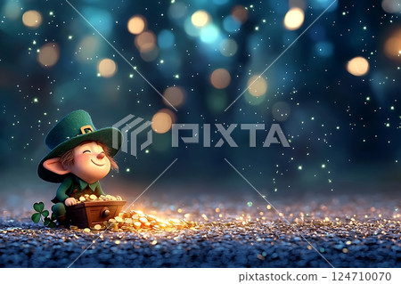 adorable 3d leprechaun with a pot of gold. perfect for st. patrick's day celebrations and designs. adorable 3d leprechaun with a pot of gold. perfect for st. patrick's day celebrations and designs. 124710070