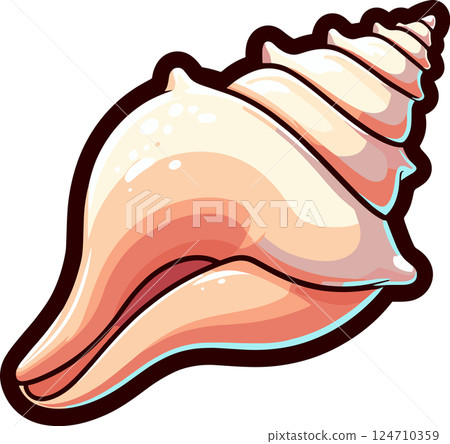 Illustration of a spiny snail shell Illustration of a spiny snail shell 124710359