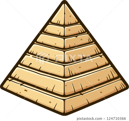 簡單的金字塔插圖 124710366