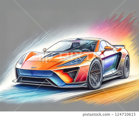 跑車設計形像素材 124710615