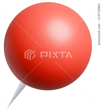 3D背景素材_thumbtack_red 124710965