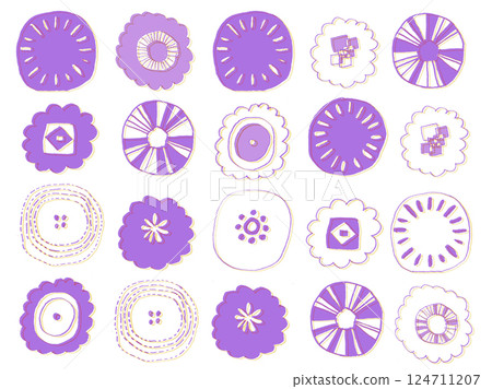 Cute handwritten Nordic pattern background_purple Cute handwritten Nordic pattern background_purple 124711207