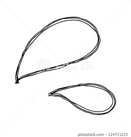 手繪的汗漬線圖示代表不耐煩。具有多條重疊線的單色向量插圖。 124711225