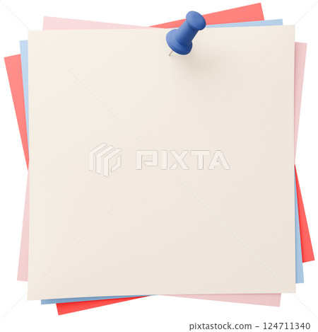 3D background material_thumbtack_paper_colorful 124711340
