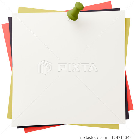 3D background material_thumbtack_paper_colorful 124711343