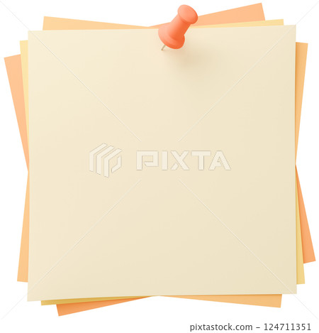 3D background material_thumbtack_paper_orange 124711351