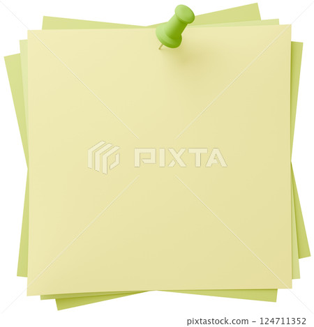 3D background material_thumbtack_paper_green 124711352