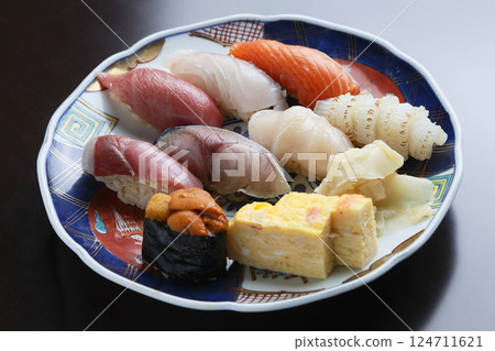 Assorted sushi Assorted sushi 124711621