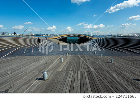 遊輪出發及抵達港口:橫濱港、大棧橋廳 遊輪出發及抵達港口:橫濱港、大棧橋廳 124711665