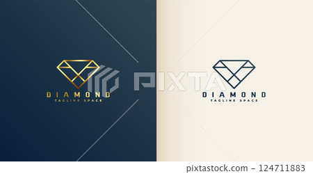 elegant diamond jewelry logo template for business branding 124711883