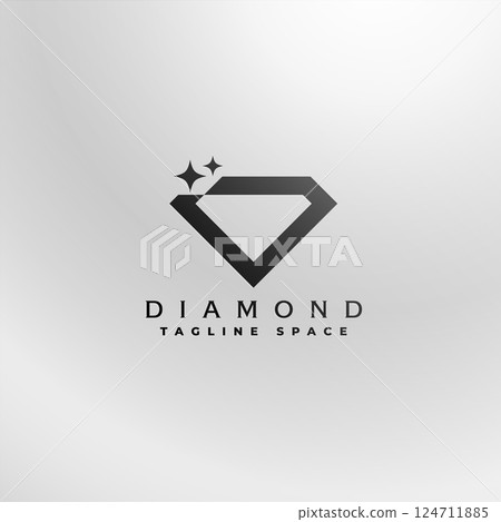 stylish diamond logotype icon design template 124711885