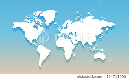 silhouette world map in minimal style template design silhouette world map in minimal style template design 124711990