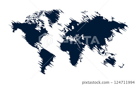 abstract global map isolated on white background abstract global map isolated on white background 124711994