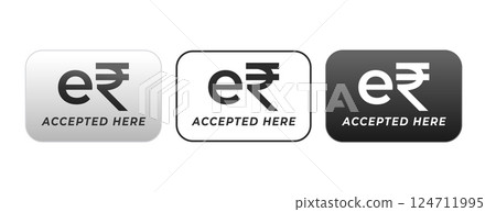 e-rupi or erupee accepted here stickers set of three e-rupi or erupee accepted here stickers set of three 124711995