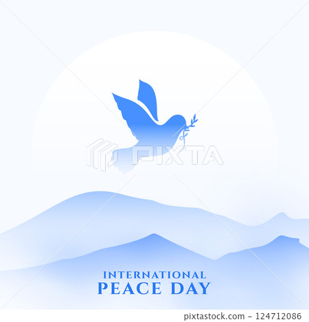 international peace day poster a symbol of love and faith 124712086