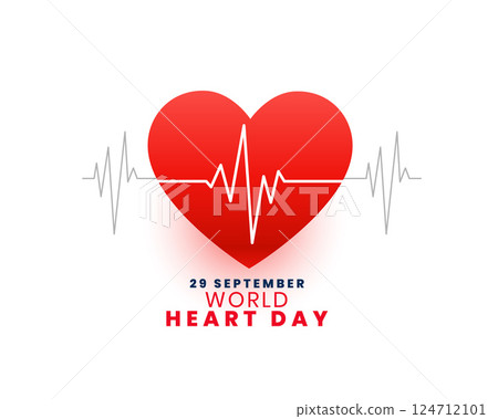 happy international heart day poster for global care and safety 124712101
