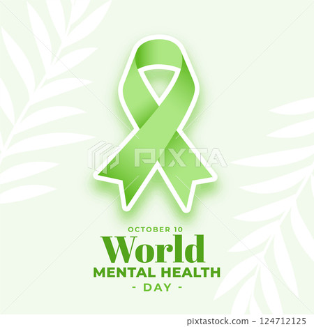 10th october global mental health awareness poster with realistic ribbon 10th october global mental health awareness poster with realistic ribbon 124712125