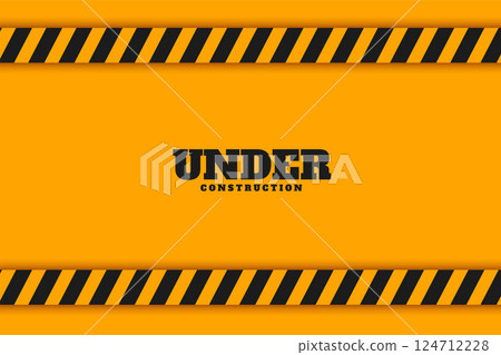 industrial warning alert yellow banner for attention or security industrial warning alert yellow banner for attention or security 124712228