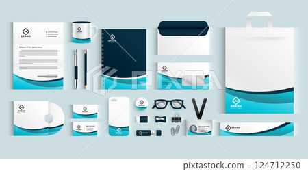 collection of modern office stationery banner business essentials for success 124712250