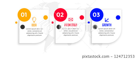 3 step business process workflow template for data visualization 3 step business process workflow template for data visualization 124712353