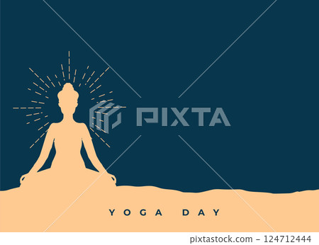 artistic yoga day celebration background for nature-inspired theme artistic yoga day celebration background for nature-inspired theme 124712444
