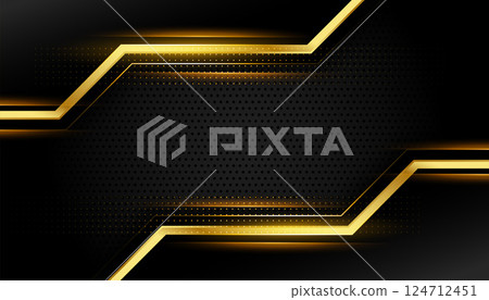 elegant dark black background with abstract golden shape design elegant dark black background with abstract golden shape design 124712451
