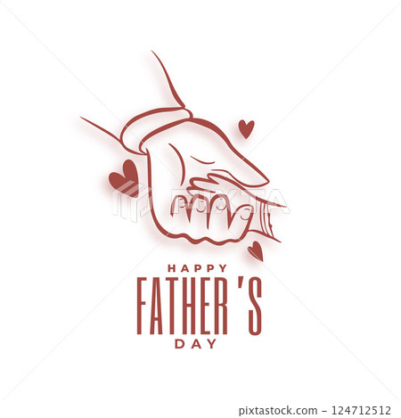 hand drawn father's day wishes card for strong gentlemen 124712512
