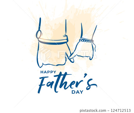 doodle style father's day celebration background for strong and caring dad 124712513