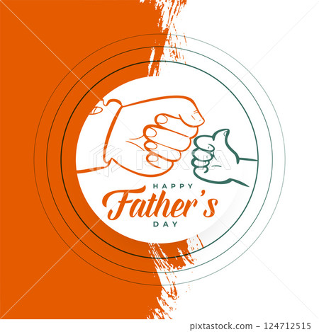 hand drawn father's day grungy background for party celebration 124712515