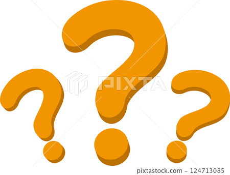 Question mark, question mark, ? icon, 3D solid 124713085