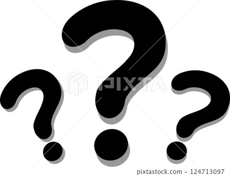 Question mark, question mark, ? icon, 3D solid 124713097