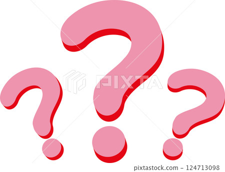 Question mark, question mark, ? icon, 3D solid 124713098