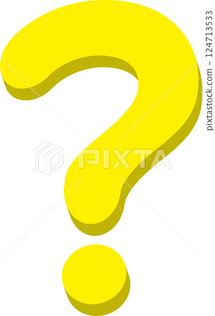 Question mark, question mark, ? icon, 3D solid 124713533