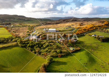 Aerial view of the water treatment plant at Kildarragh in County Donegal, Republic of Ireland Aerial view of the water treatment plant at Kildarragh in County Donegal, Republic of Ireland 124714228