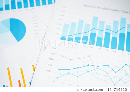 Chart graph paper. Finance, account, statistic, investment data economy, stock exchange business. Chart graph paper. Finance, account, statistic, investment data economy, stock exchange business. 124714310