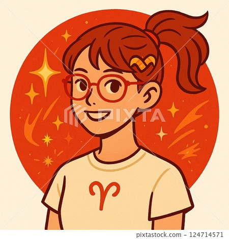 Aries girl (glasses) 124714571