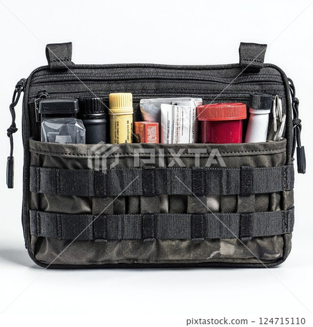 Versatile tactical gear organizer with molle system for outdoor survival and emergency preparedness 124715110