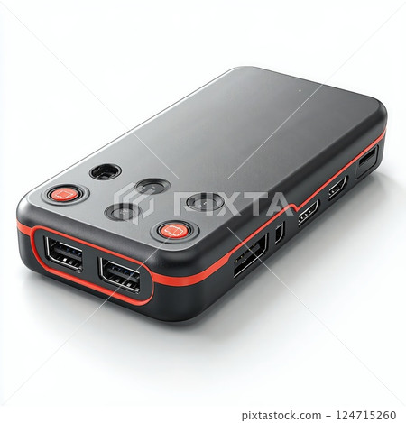 Sleek portable power bank with multiple usb ports for travel and outdoor adventures Sleek portable power bank with multiple usb ports for travel and outdoor adventures 124715260