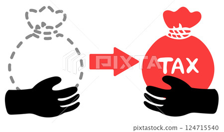 稅收徵收象形圖 124715540